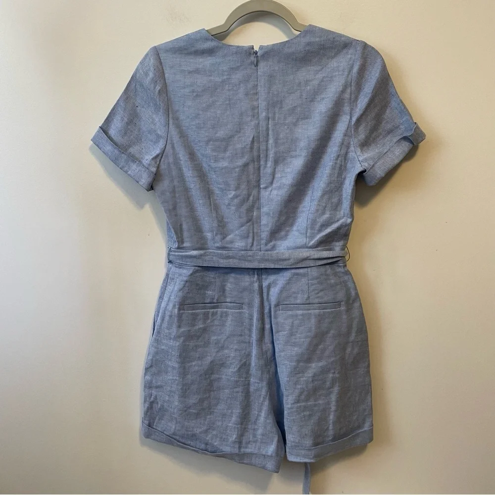 Banana Republic linen blend romper light denim